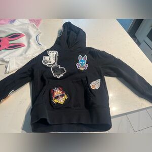 Boys size 5/6 Psycho Bunny Hoodie and two shirts. Hoodie is rare Collab